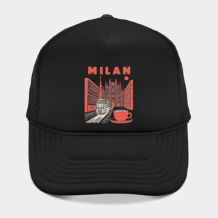 Milan Italy - Vintage Graphic Travel Poster Hat