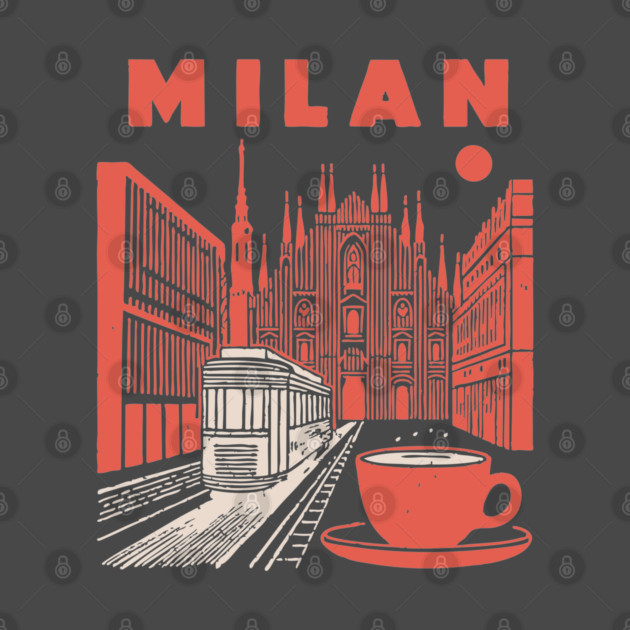 Milan Italy - Vintage Graphic Travel Poster by TuncGK