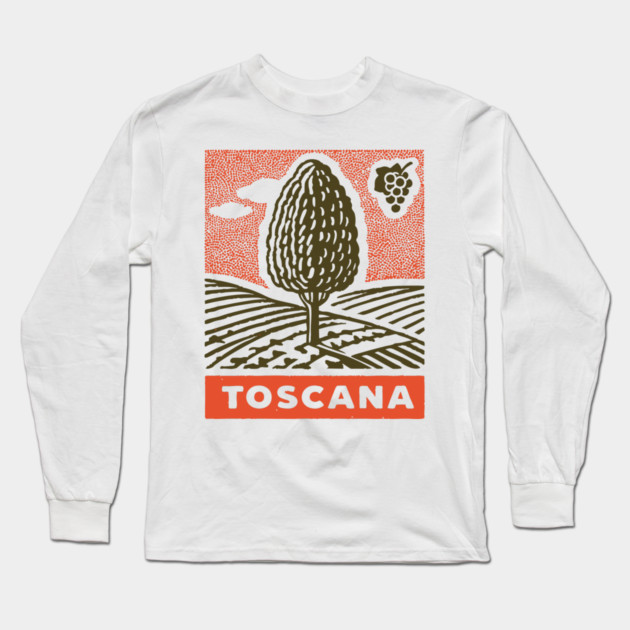 Tuscany Italy Vintage Travel Design Long Sleeve T-Shirt by TuncGK