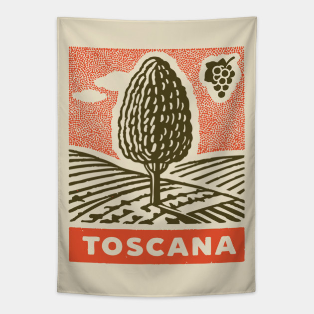 Tuscany Italy Vintage Travel Design Tapestry by TuncGK