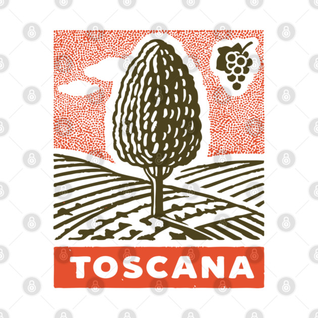 Tuscany Italy Vintage Travel Design by TuncGK