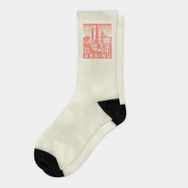 Urbino Italy Vintage Travel Design Socks by TuncGK