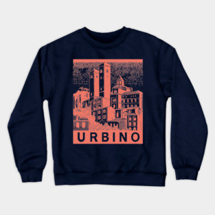 Urbino Italy Vintage Travel Design Crewneck Sweatshirt