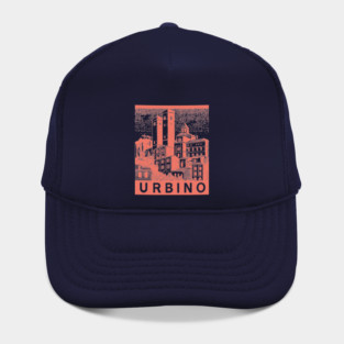 Urbino Italy Vintage Travel Design Hat
