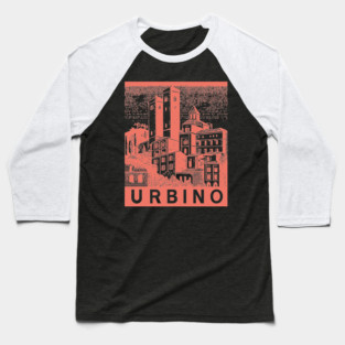 Urbino Italy Vintage Travel Design Baseball T-Shirt