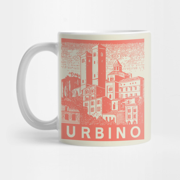Urbino Italy Vintage Travel Design by TuncGK