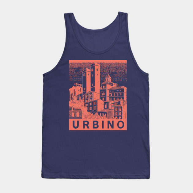 Urbino Italy Vintage Travel Design Tank Top by TuncGK