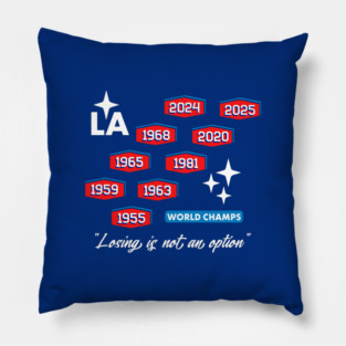 Dodgers Championships Nine Time World Champs Pillow