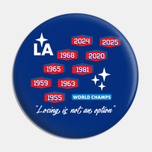 Dodgers Championships Nine Time World Champs Pin