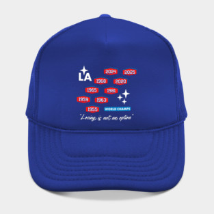 Dodgers Championships Nine Time World Champs Hat