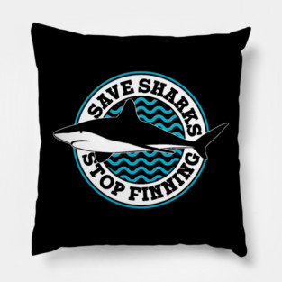Shark Pet Save Sharks Stop Finning Anti Fins Shark Finning Pillow