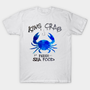 King Crab Fresh Seafood Watercolor Style Graphic T-Shirt