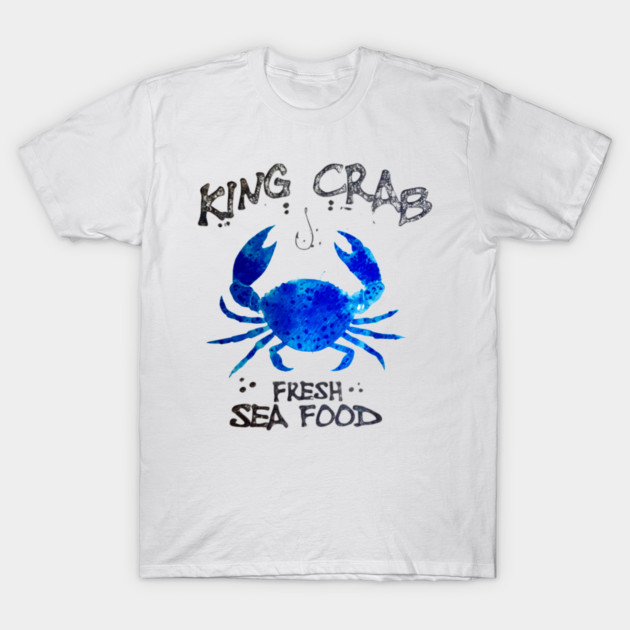 King Crab Fresh Seafood Watercolor Style Graphic T-Shirt by Art2Wear