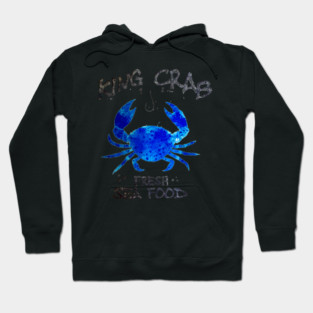 King Crab Fresh Seafood Watercolor Style Graphic Hoodie