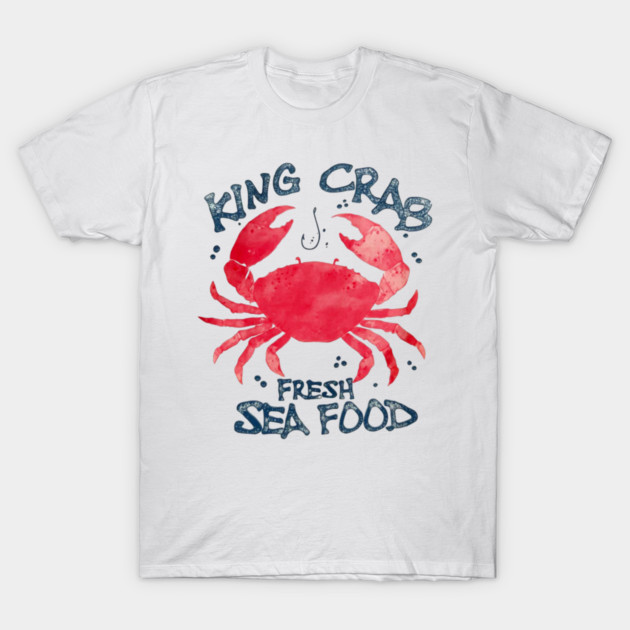 King Crab Fresh Seafood Watercolor Ocean Lover T-Shirt by Art2Wear