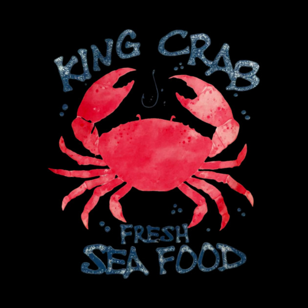 King Crab Fresh Seafood Watercolor Ocean Lover by Art2Wear