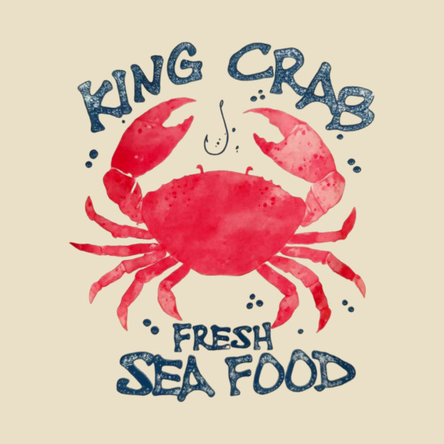 King Crab Fresh Seafood Watercolor Ocean Lover by Art2Wear
