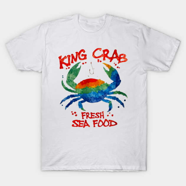 King Crab Watercolor Fresh Seafood Lover Graphic T-Shirt by Art2Wear