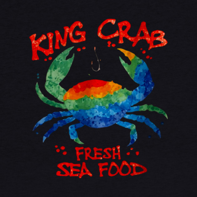 King Crab Watercolor Fresh Seafood Lover Graphic by Art2Wear