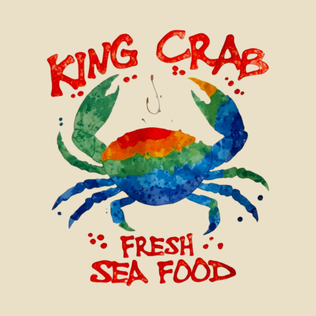 King Crab Watercolor Fresh Seafood Lover Graphic by Art2Wear