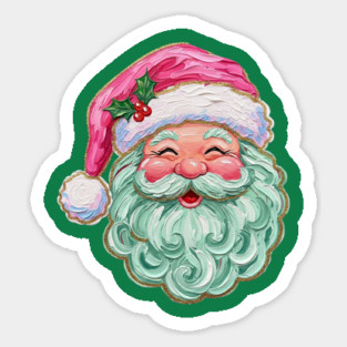 Hand-painted Retro Santa Christmas Magnet