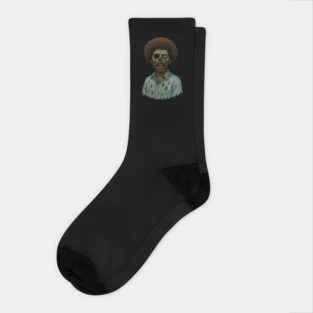 🎨 Zombie Bob Ross – Happy Little Nightmares! 🧟‍♂️ Socks