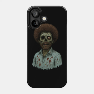 🎨 Zombie Bob Ross – Happy Little Nightmares! 🧟‍♂️ Phone Case