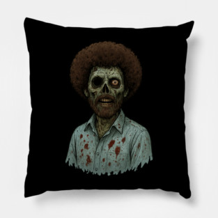 🎨 Zombie Bob Ross – Happy Little Nightmares! 🧟‍♂️ Pillow
