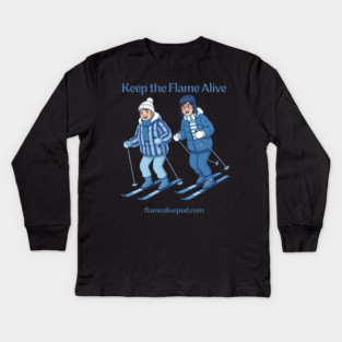 Keep the Flame Alive (TM) Alpine Skiers Kids Long Sleeve T-Shirt
