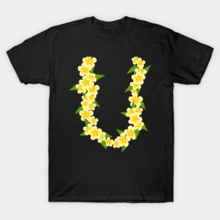 Hawaiian Flower Chain Tropical Summer Vacation T-Shirt