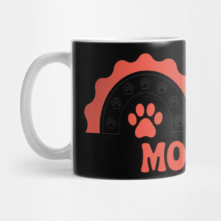 Love Dog Fur mom dog valentine  Mom Rainbow Mug