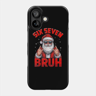 67 Meme Six Seven Santa Funny Christmas Gen Z Alpha Meme Boy Phone Case