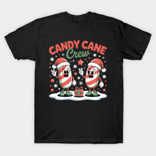 Candy Canes Crew Two Cute Santa Candy Canes Funny Baker T-Shirt