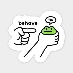 Dishonest Frog Funny Frog Meme Behave No Sticker