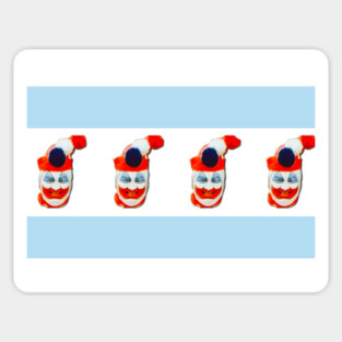 John Wayne Gacy Chicago Flag Sticker