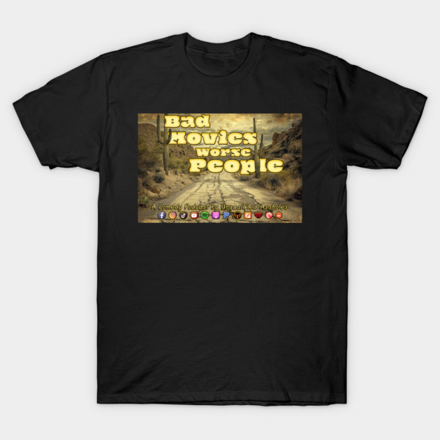 Sepia Postcard T-Shirt by Bad Movies Worse People