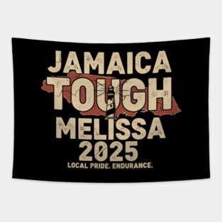 NOV-23 JAMAICA TOUGH - I Survived Hurricane Melissa 2025 Tropical Storm Tapestry