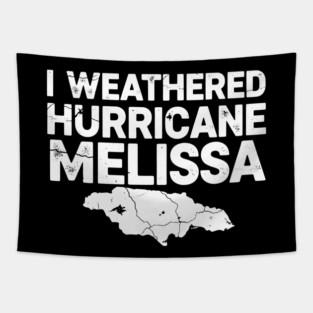 NOV-24 Jamaica Strong  - I Survived Hurricane Melissa 2025 Tropical Storm Tapestry