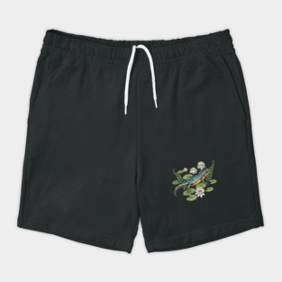 Alpine Newt and Water Lilies Art Shorts