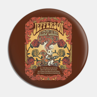 Jefferson Airplane, concert art poster 1967 Pin