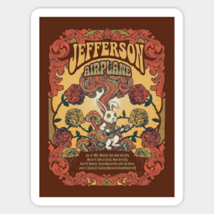 Jefferson Airplane, concert art poster 1967 Sticker