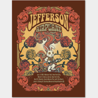 Jefferson Airplane, concert art poster 1967 Posters and Art