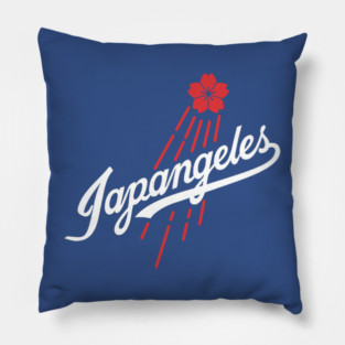 Sakura Japangeles Los Angeles Dodgers logo Pillow
