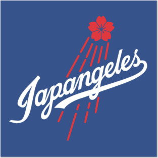 Sakura Japangeles Los Angeles Dodgers logo Posters and Art