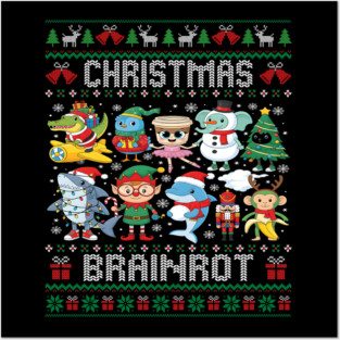 Christmas Italian Brain Rot Italian Brainrot Boy Kids Posters and Art