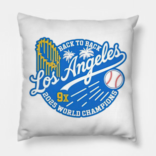 Back to back 9x Los Angeles Dodgers World Champions 2025 Pillow