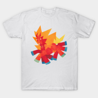 Fire Horse Running Watercolor Illustration T-Shirt