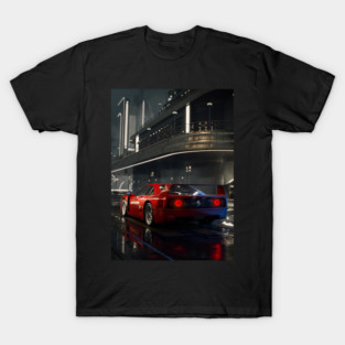 Ferrari F40 in Neo-Noir City | Iconic Supercar Vibe T-Shirt