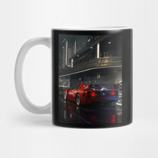 Ferrari F40 in Neo-Noir City | Iconic Supercar Vibe Mug