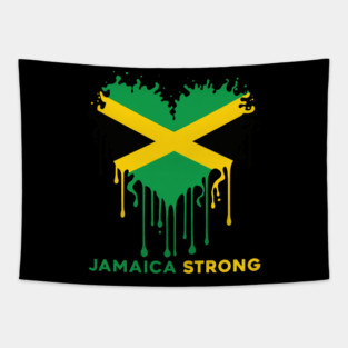 Jamaica Strong Heart Tapestry